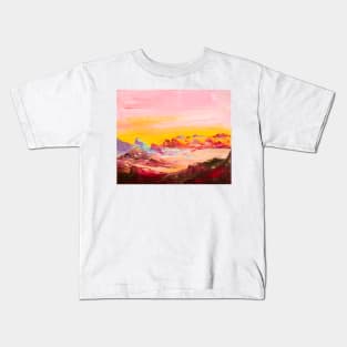 Foggy morning in Pyrenees Kids T-Shirt